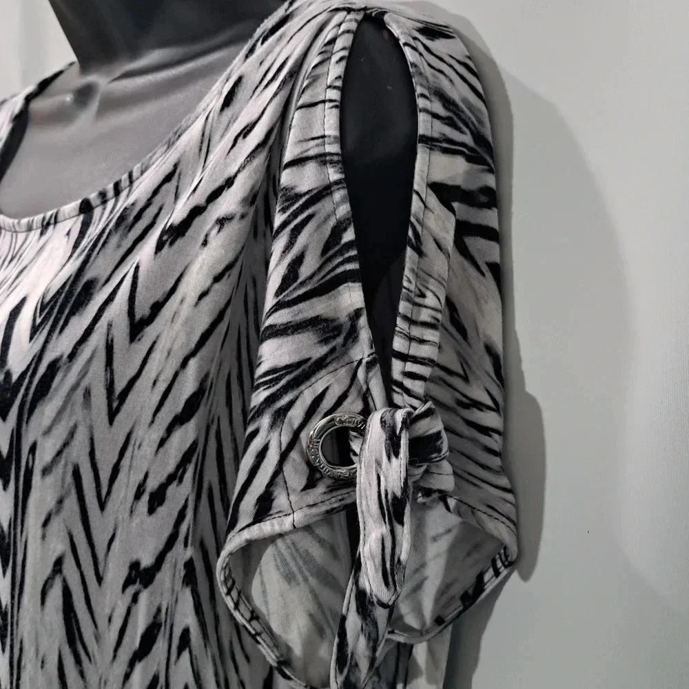 Calvin Klein Cold Shoulder Shirt - Picture 2 of 7